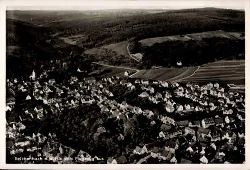 Ak Reichenbach an der Fils Württemberg, Fliegeraufnahme