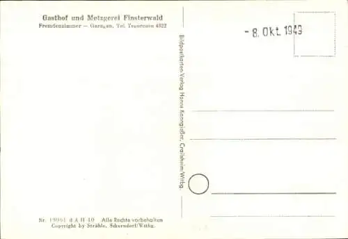 Ak Finsterwald Gmund am Tegernsee Oberbayern, Fliegeraufnahme, Gasthof Finsterwald