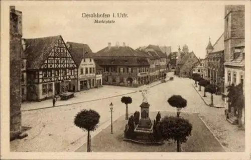 Ak Gerolzhofen in Unterfranken, Marktplatz