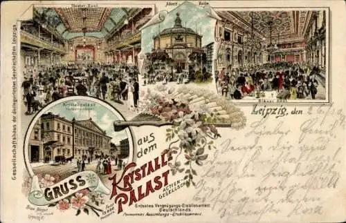 Vorläufer Litho Leipzig in Sachsen, Krystallpalast, Theatersaal, Alberthalle, Blauer Saal