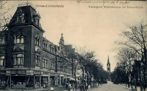 Ak Berlin Steglitz Groß Lichterfelde, Verlängerte Wilhelmstraße, Petrus-Kirche