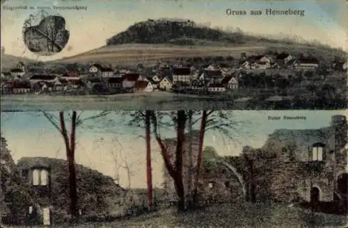 Ak Henneberg Meiningen in Thüringen, Ruine Henneberg, Burgverließ