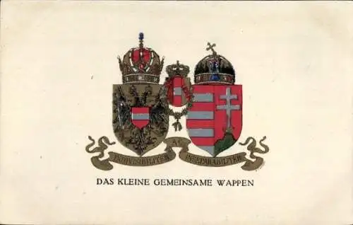 Wappen Ak Kuk Kaiserreich, Das kleine gemeinsame Wappen, Österreich Ungarn