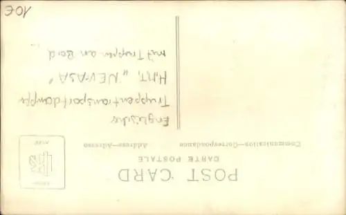 Foto Ak HMT Nevasa, englisches Truppentransportschiff