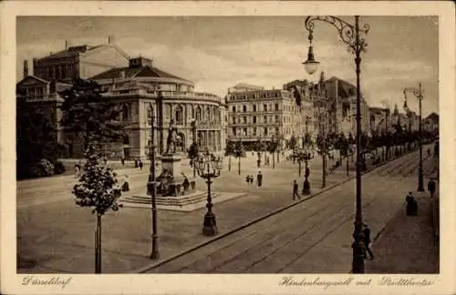 Ak Düsseldorf am Rhein, Hindenburgwall, Stadttheater