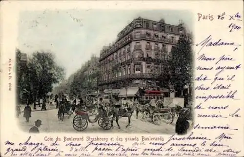 Ak Paris X, Boulevard de Straßburg, Grands Boulevards