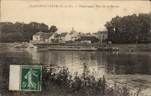 Ak Sartrouville Yvelines, Panorama, vue de la Seine