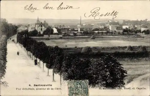 Ak Sartrouville Yvelines, Gesamtansicht, Avenue de la Gare