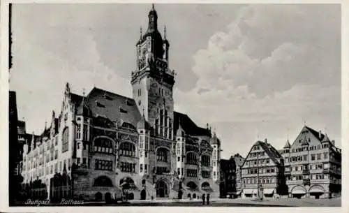 Ak Stuttgart in Württemberg, Rathaus