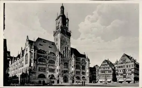 Ak Stuttgart in Württemberg, Rathaus