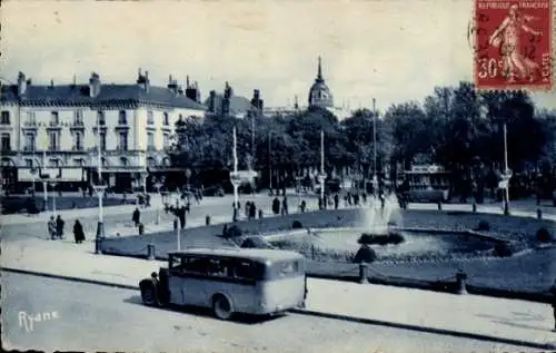 Ak Tours Indre et Loire, La Place du Palais, Avenue Grammont