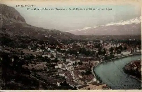 Ak Grenoble Isère, Panorama, La Tronche, St. Eynard, Alpen