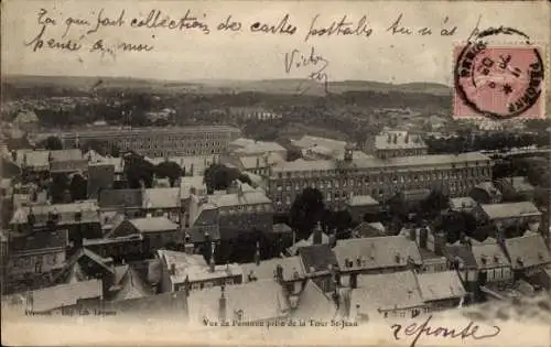 Ak Péronne Somme, Panoramablick prise de la Tour Saint Jean