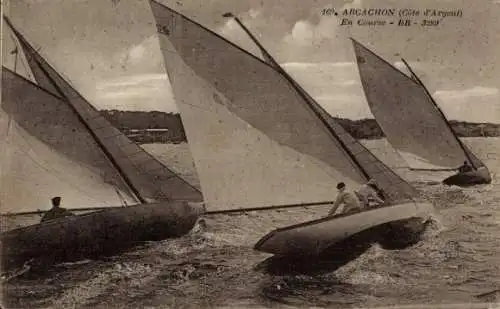 Ak Arcachon Gironde, Cote d'Argent, En Course, Voilier