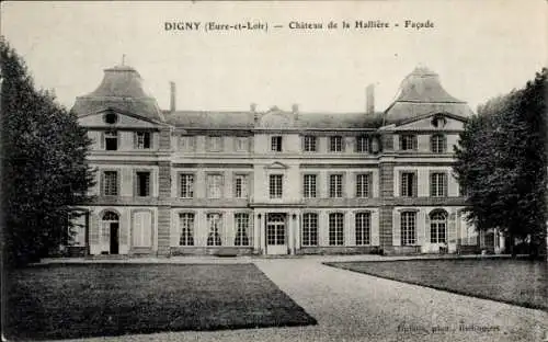 Ak Digny Eure et Loir, Chateau de la Halliere, Facade