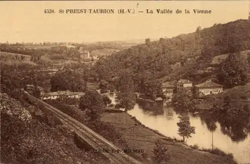 Ak Saint Priest Taurion Haute Vienne, Vallee de la Vienne