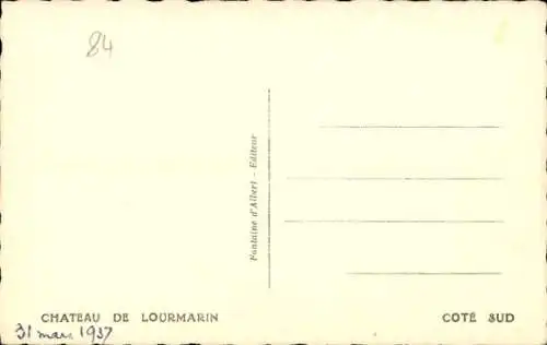 Ak Lourmarin Vaucluse, Chateau