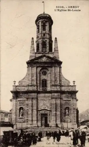 Ak Brest Finistère, Kirche St. Louis