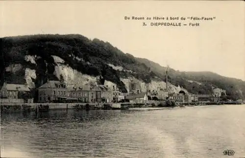 Ak Dieppedalle Seine Maritime, Foret, De Rouen au Havre a bord du Felix-Faure