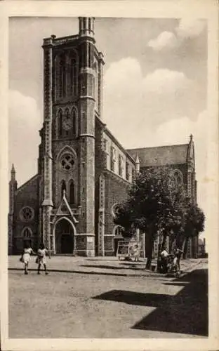 Ak Cancale Ille et Vilaine, Kirche mit Glockenturm