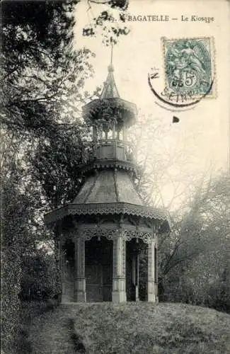 Ak Paris 16. Jahrhundert, Bois de Boulogne, Bagatelle, Kiosk