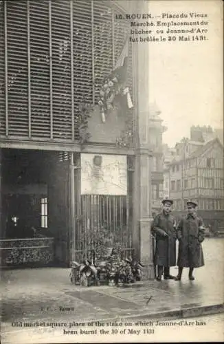 Ak Rouen Seine Maritime, Place du Vieux Marche