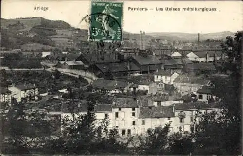 Ak Pamiers Ariège, les Usines metallurgiques