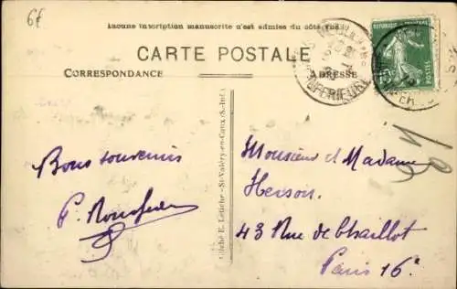 Ak Veulettes sur Mer Seine Maritime, Chemin de la Vallee
