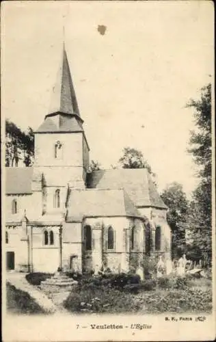 Ak Veulettes sur Mer Seine Maritime, Kirche