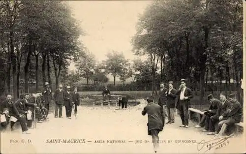 Ak Saint Maurice Charenton Val de Marne, Boule-Spiel