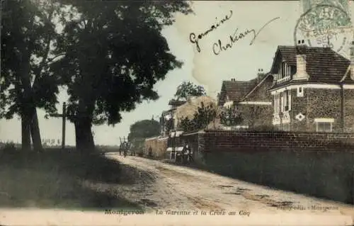 Ak Montgeron Essonne, Garenne, Croix au Coq