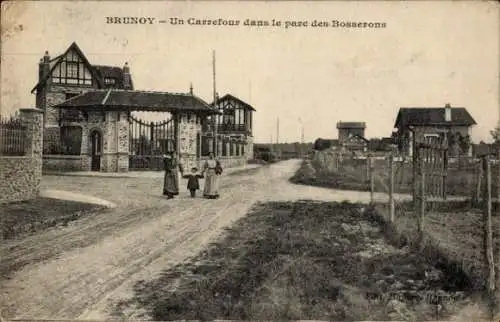 Ak Brunoy Essonne, Kreuzung im Bosserons-Park