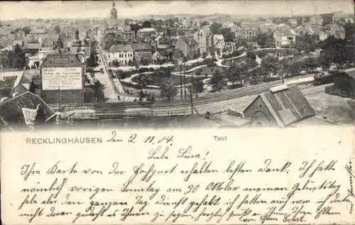 Ak Recklinghausen im Ruhrgebiet, Totalansicht