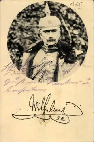 Ak Kaiser Wilhelm II., Portrait