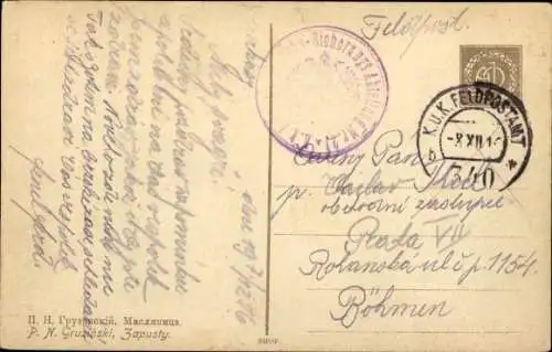 Ganzsachen Künstler Ak Gruzinski, P. N., Schlittengespanne, Winter, Schnee