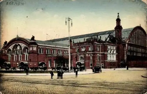 Ak Hansestadt Bremen, Bahnhof