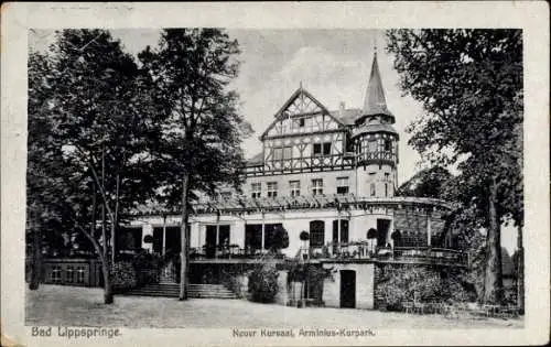 Ak Bad Lippspringe in Westfalen, Neuer Kursaal, Arminius-Kurpark