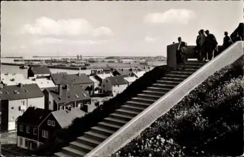 Ak Nordseeinsel Helgoland, Treppe mit Unterland