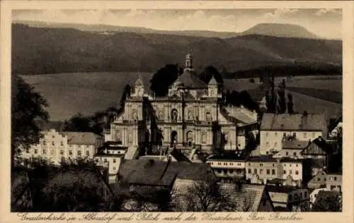 Ak Wambierzyce Albendorf Schlesien, Gnadenkirche, Heuscheur