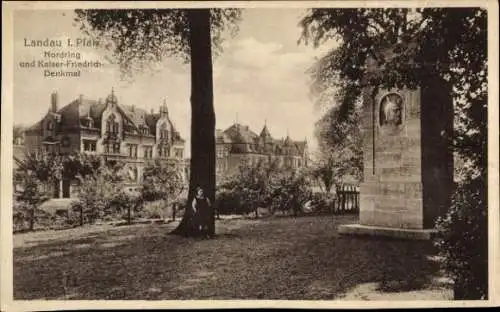 Ak Landau in der Pfalz, Nordring, Kaiser Friedrich Denkmal