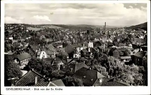 Ak Gevelsberg im Ruhrgebiet, Blick von der Evangelische Kirche