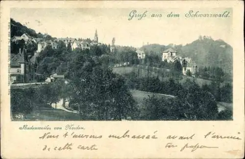 Ak Badenweiler im Schwarzwald, Panorama von Norden