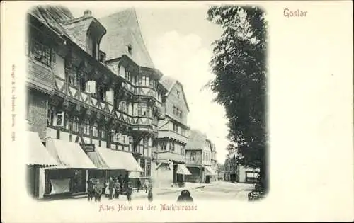 Ak Goslar am Harz, Altes Haus an der Marktstraße