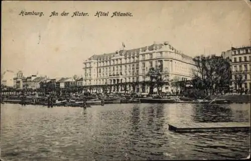 Ak Hamburg Mitte Altstadt, An der Alster, Hotel Atlantic