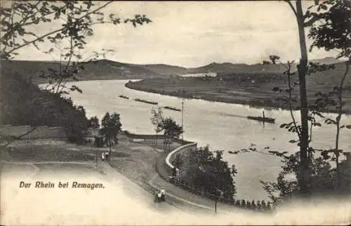 Ak Remagen am Rhein, Hotel Fürstenberg, Boote