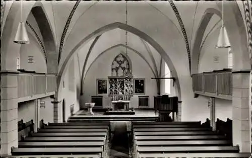 Ak Borgholzhausen in Westfalen, ev. Kirche, Innenansicht, Altar