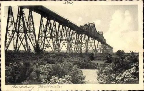 Ak Rendsburg in Schleswig Holstein, Hochbrücke