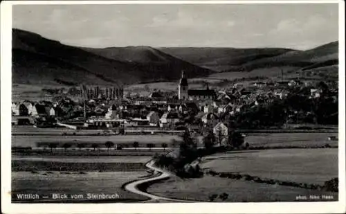 Ak Wittlich in der Eifel, Blick vom Steinbruch, Panorama