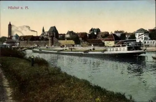 Ak Höchst Frankfurt am Main, Teilansicht, Schiff