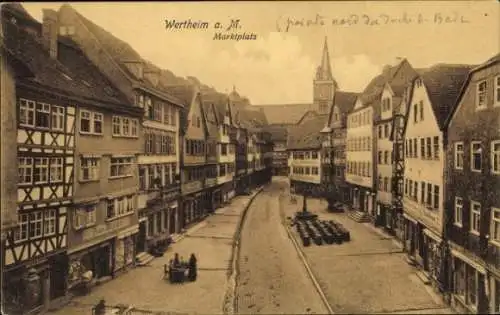 Ak Wertheim am Main, Marktplatz